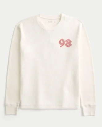 Camiseta térmica con gráfico «Good Luck»