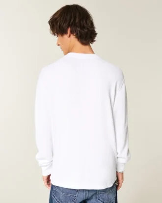 Camiseta térmica holgada Henley