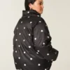 Chaqueta acolchada con estampado y cremallera