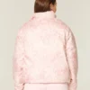 Chaqueta acolchada con estampado y cremallera