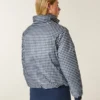 Chaqueta acolchada con estampado y cremallera
