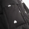 Chaqueta acolchada con estampado y cremallera