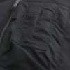 Chaqueta bomber con cremallera y ribete de piel sintética