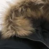 Chaqueta bomber con cremallera y ribete de piel sintética