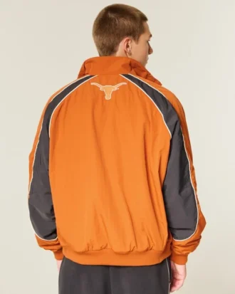 Chaqueta cortavientos con estampado Longhorns de la Universidad de Texas en Austin