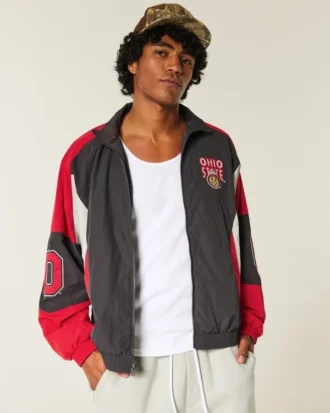 chaqueta cortavientos con grfico de los buckeyes de la universidad estatal de ohio 1 2 330x413 - Chaqueta cortavientos con gr&aacute;fico de los Buckeyes de la Universidad Estatal de Ohio