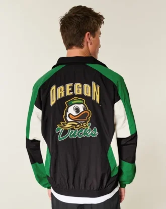 Chaqueta cortavientos con gráfico de los Ducks de la Universidad de Oregón