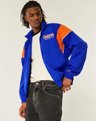 Chaqueta cortavientos con gráfico de los Gators de la Universidad de Florida