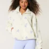 Chaqueta de forro polar Sherpa bordada Chaqueta de forro polar Sherpa bordada