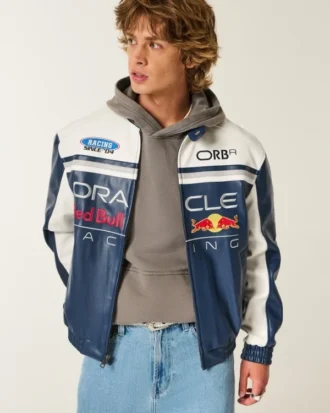 Chaqueta de piel sintética con estampado Oracle Red Bull Racing