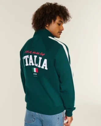 Chaqueta deportiva de felpa con estampado de la Copa Mundial de la FIFA Italia 1990