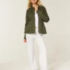 Chaqueta militar Y2K de sarga