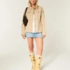 Chaqueta militar Y2K de sarga