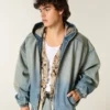 Chaqueta skater de denim lavado Chaqueta skater de denim lavado