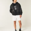 Chaqueta skater de denim lavado en negro Chaqueta skater de denim lavado en negro