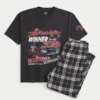 Conjunto de camiseta con gráfico de Dale Earnhardt NASCAR y pantalones de pijama de franela Conjunto de camiseta con gráfico de Dale Earnhardt NASCAR y pantalones de pijama de franela