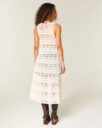 Cárdigan tipo chaleco de estilo crochet