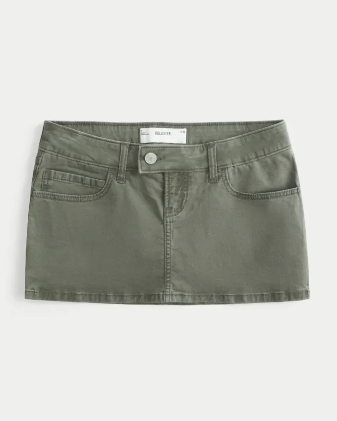 Falda pantalón micro de sarga Falda pantalón micro de sarga