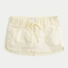 Falda pantalón micro mini de sarga de talle ultra bajo Falda pantalón micro mini de sarga de talle ultra bajo