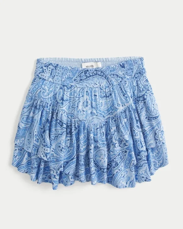Falda pantalón mini con dobladillo asimétrico Falda pantalón mini con dobladillo asimétrico