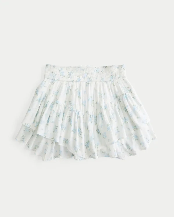 Falda pantalón mini con dobladillo asimétrico Falda pantalón mini con dobladillo asimétrico