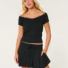 Falda pantalón mini plisada de talle medio Falda pantalón mini plisada de talle medio