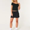 Falda pantalón mini plisada de talle medio Falda pantalón mini plisada de talle medio