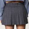 Falda pantalón mini plisada de talle medio Falda pantalón mini plisada de talle medio