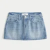 Falda pantalón mini vaquera de talle bajo Falda pantalón mini vaquera de talle bajo