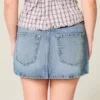 Falda pantalón mini vaquera de talle bajo Falda pantalón mini vaquera de talle bajo
