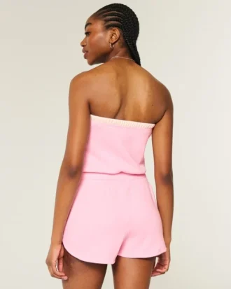 Gilly Hicks Confortable mono sin tirantes con tejido de nido de abeja Gilly Hicks Confortable mono sin tirantes con tejido de nido de abeja