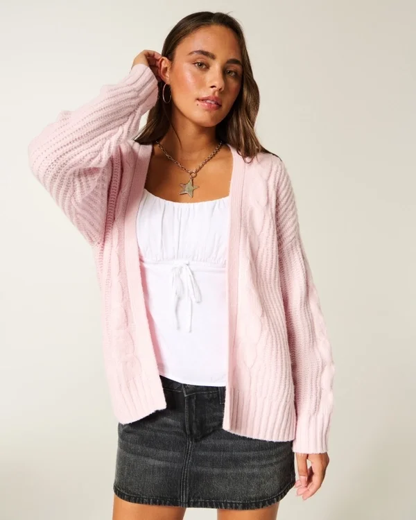 Hollister Cárdigan cómodo Cloud Easy sin cierre Hollister Cárdigan cómodo Cloud Easy sin cierre