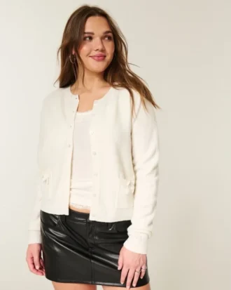 Hollister Cárdigan cómodo con bolsillos en forma de lazo