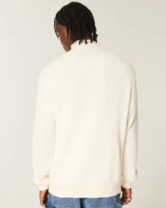 Jersey cuadrado con cremallera hasta el pecho