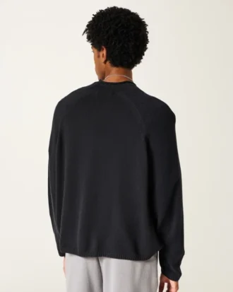 Jersey de cuello alto y corte cuadrado
