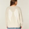 Jersey de cuello redondo con estampado Easy Wings