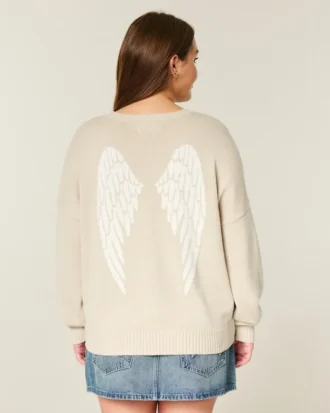 Jersey de cuello redondo con estampado Easy Wings