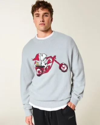 Jersey de cuello redondo con estampado Snoopy