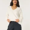 Jersey oversize con cuello en V Hollister Comfy Cloud