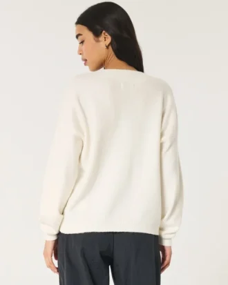 Jersey oversize con cuello en V Hollister Comfy Cloud