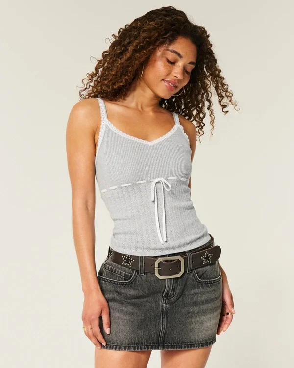 Jersey sin mangas con lazo delantero Jersey sin mangas con lazo delantero