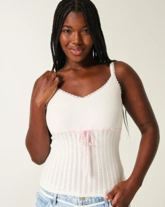 Jersey sin mangas con lazo delantero