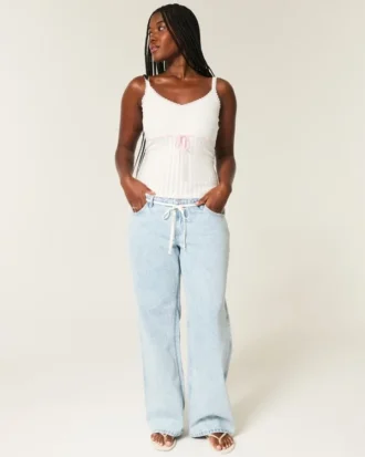 Jersey sin mangas con lazo delantero