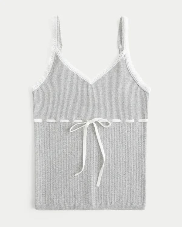 Jersey sin mangas con lazo delantero Jersey sin mangas con lazo delantero