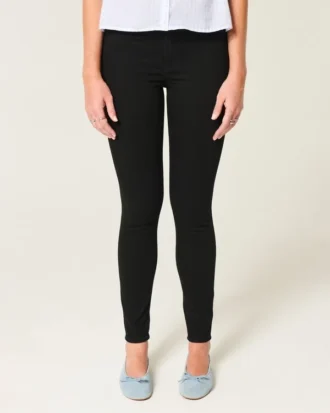 Leggings vaqueros negros de talle alto