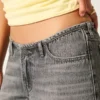Mini cintura ultrabaja Vaqueros holgados grises Mini cintura ultrabaja Vaqueros holgados grises