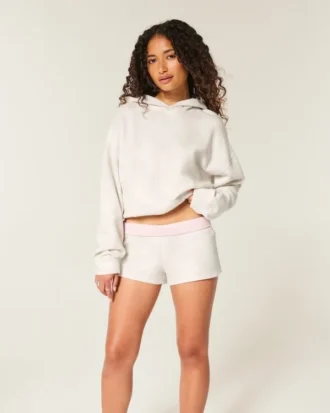 Mini pantalón corto de felpa