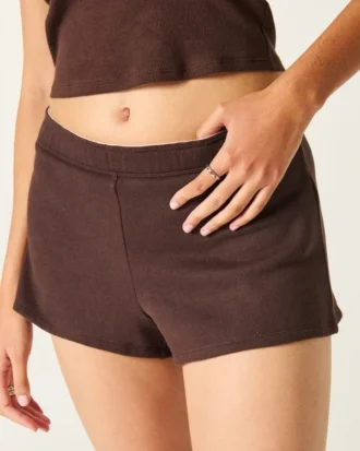 Mini pantalón corto de felpa