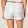Mini shorts de felpa azul camuflaje