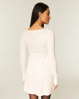 Mini vestido tipo suéter Babydoll